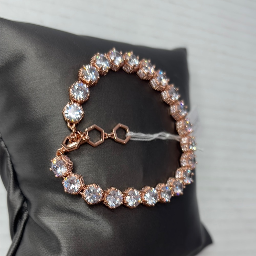 New PARK LANE Rose Gold Honey Comb Rare Bracelet - Picture 4 of 7